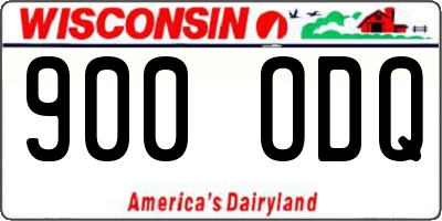 WI license plate 900ODQ