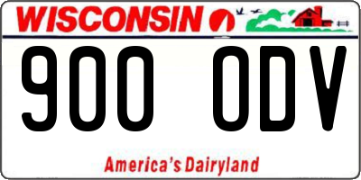 WI license plate 900ODV