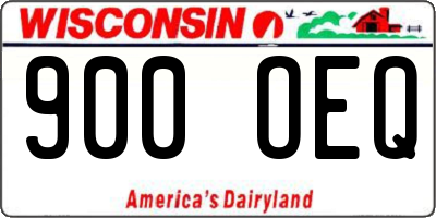 WI license plate 900OEQ