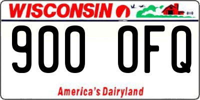 WI license plate 900OFQ