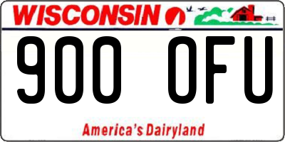 WI license plate 900OFU