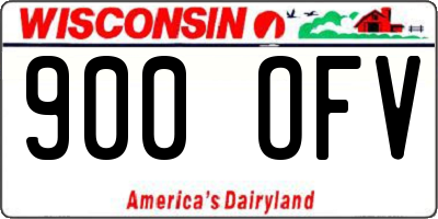 WI license plate 900OFV
