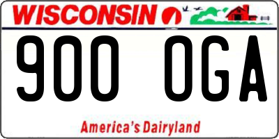 WI license plate 900OGA