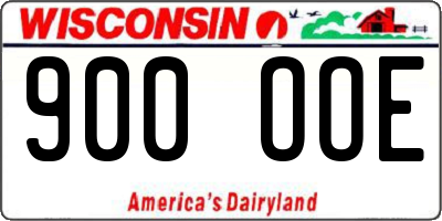 WI license plate 900OOE