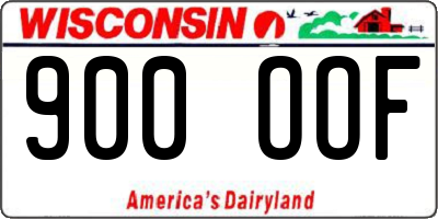 WI license plate 900OOF