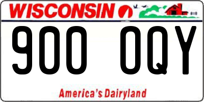 WI license plate 900OQY