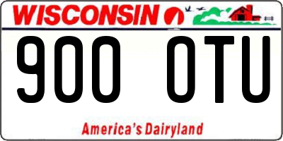 WI license plate 900OTU