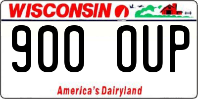 WI license plate 900OUP