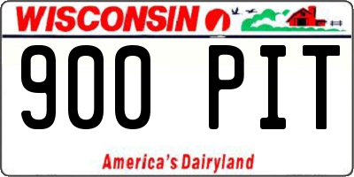 WI license plate 900PIT