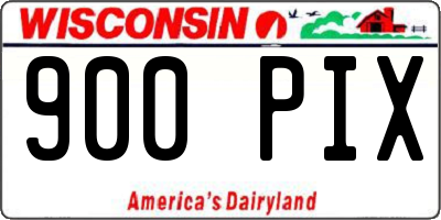 WI license plate 900PIX