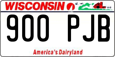 WI license plate 900PJB