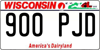WI license plate 900PJD