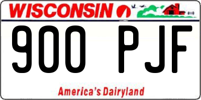 WI license plate 900PJF