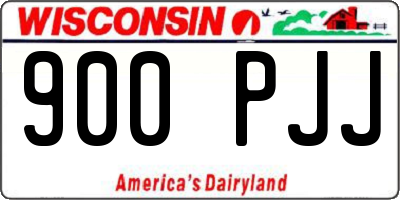 WI license plate 900PJJ