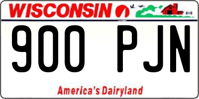 WI license plate 900PJN