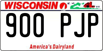 WI license plate 900PJP