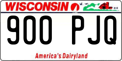 WI license plate 900PJQ