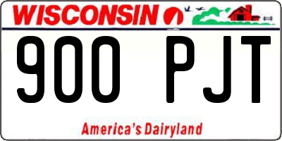 WI license plate 900PJT
