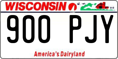 WI license plate 900PJY