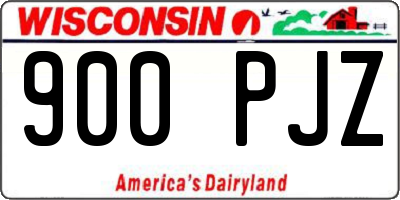 WI license plate 900PJZ