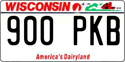 WI license plate 900PKB
