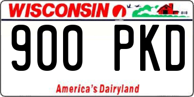 WI license plate 900PKD