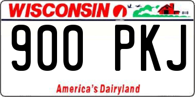 WI license plate 900PKJ