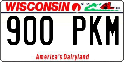 WI license plate 900PKM