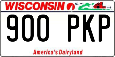 WI license plate 900PKP