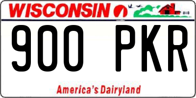 WI license plate 900PKR