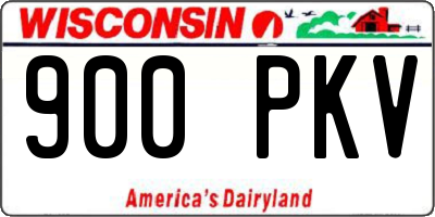 WI license plate 900PKV