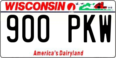 WI license plate 900PKW