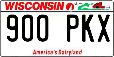 WI license plate 900PKX