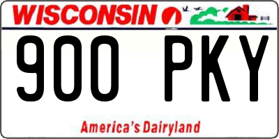 WI license plate 900PKY