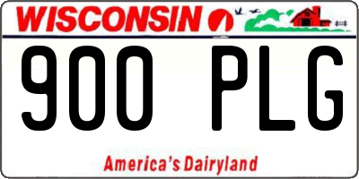 WI license plate 900PLG