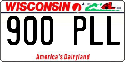 WI license plate 900PLL