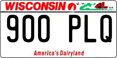 WI license plate 900PLQ