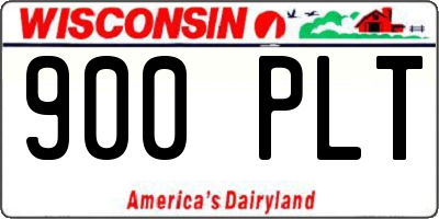 WI license plate 900PLT
