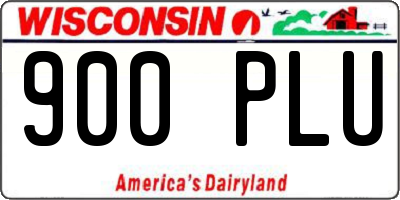 WI license plate 900PLU