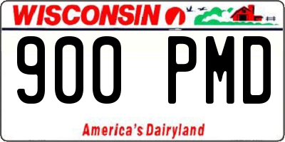 WI license plate 900PMD