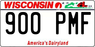 WI license plate 900PMF