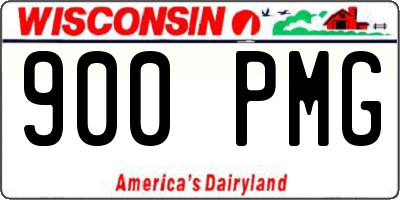 WI license plate 900PMG