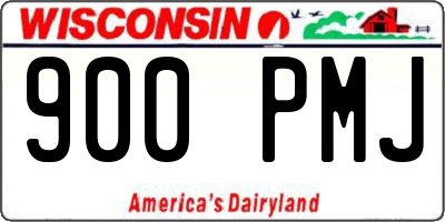 WI license plate 900PMJ