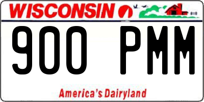 WI license plate 900PMM