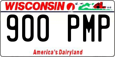 WI license plate 900PMP