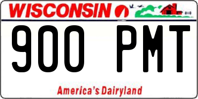 WI license plate 900PMT