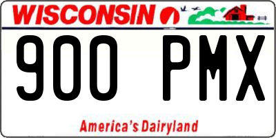 WI license plate 900PMX