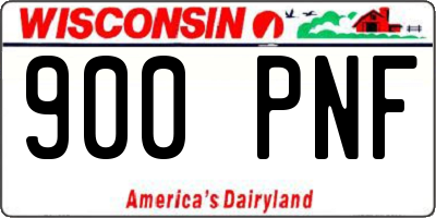 WI license plate 900PNF