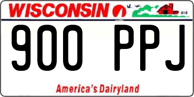 WI license plate 900PPJ