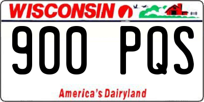 WI license plate 900PQS
